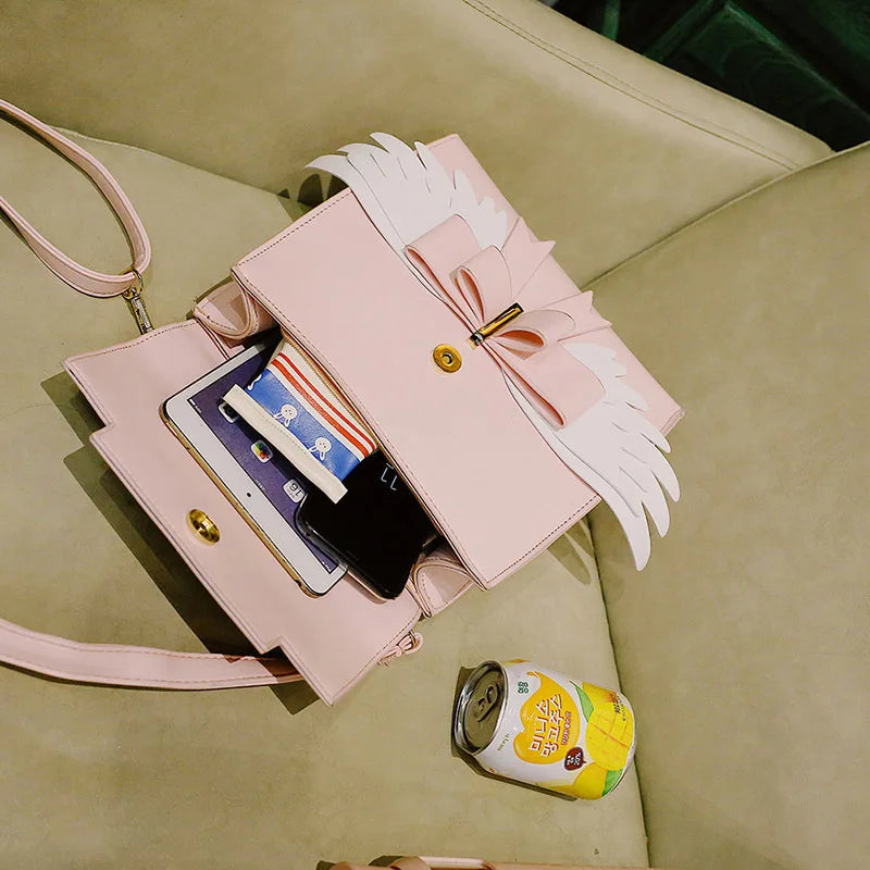 Angel Wings Pink Hand Bag