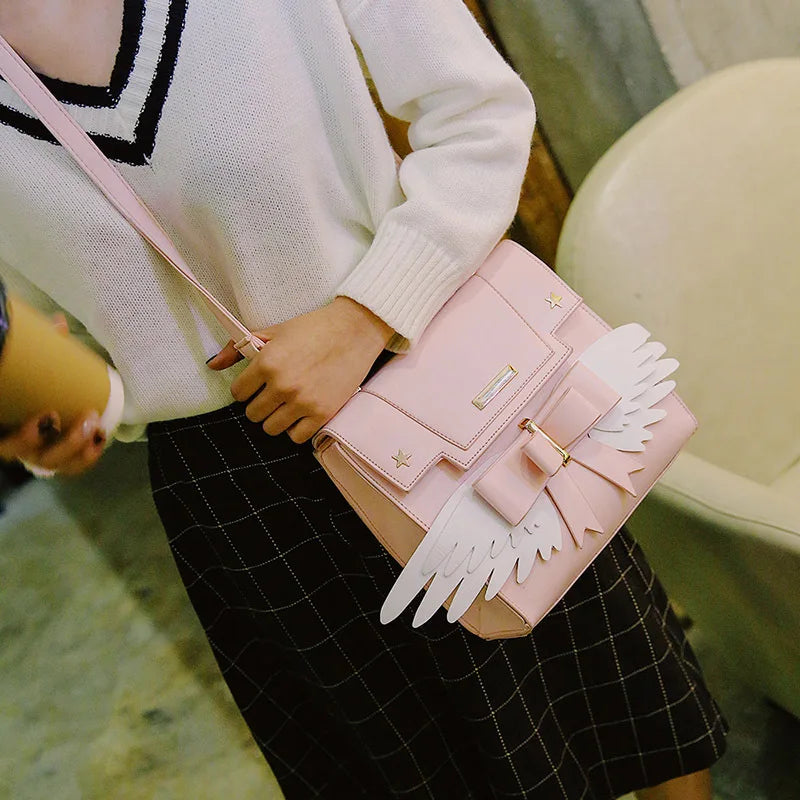 Angel Wings Pink Hand Bag