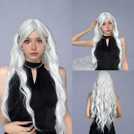 Long Water Wave Wig with Bangs