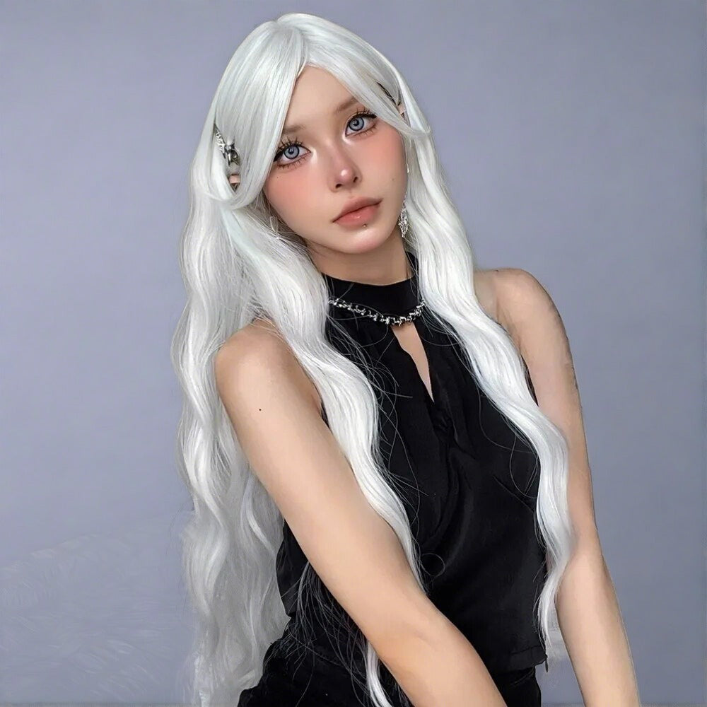 Long Water Wave Wig with Bangs